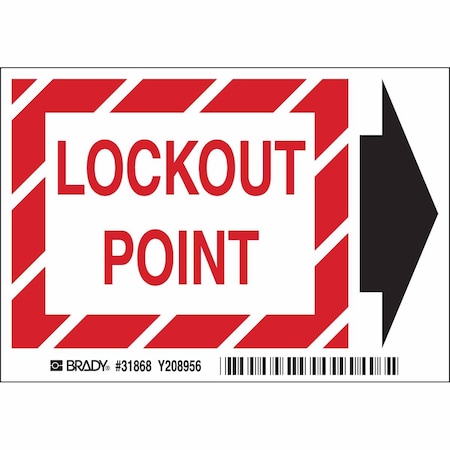 Brady Lockout Sign, Polyester, Rectangle, English 31868